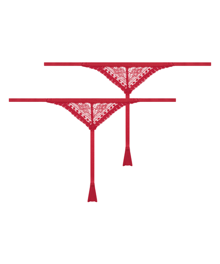 2-pack Isabelle Thongs, Red