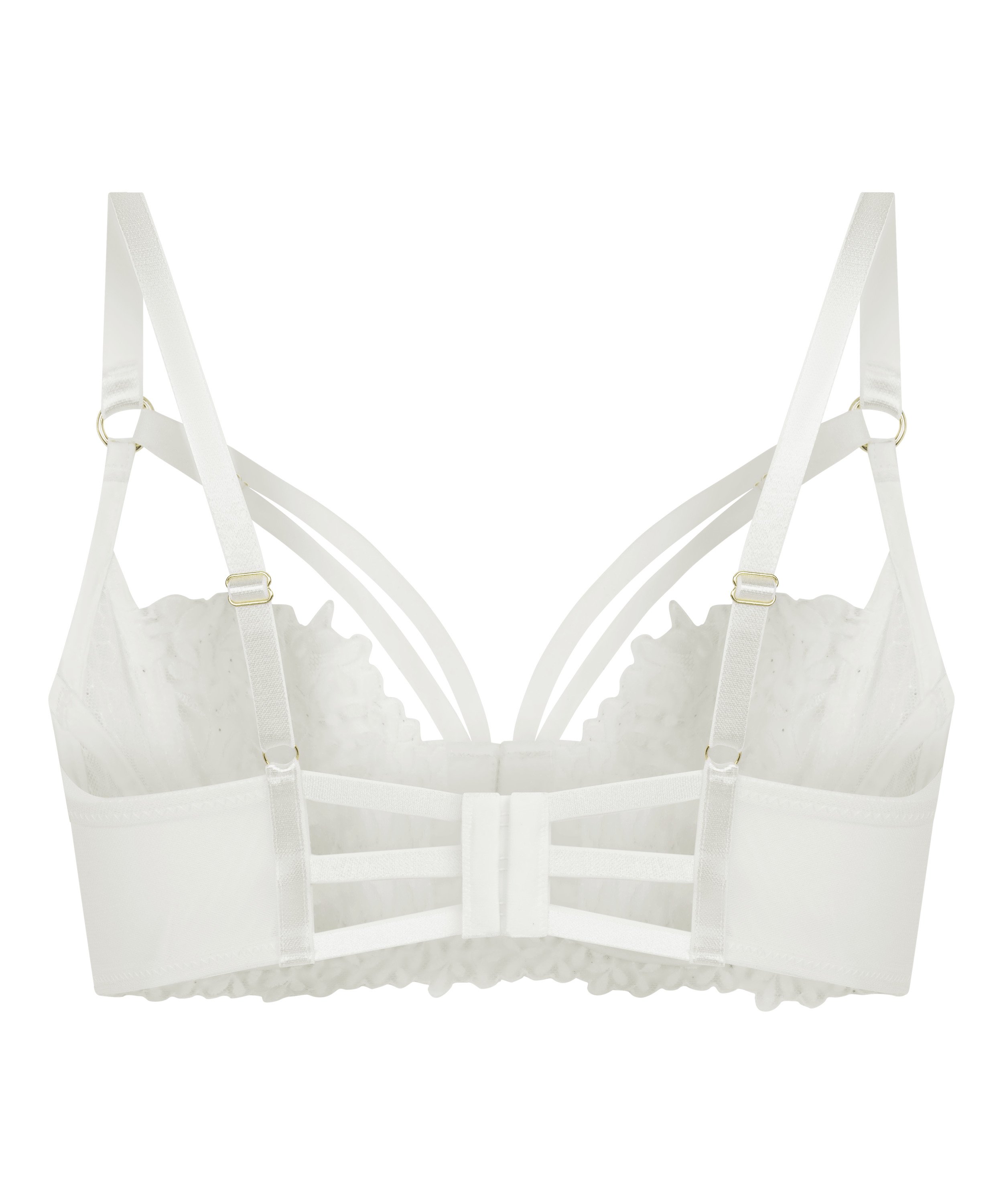 Kristina Non-Padded Underwired Longline Bra, White, main