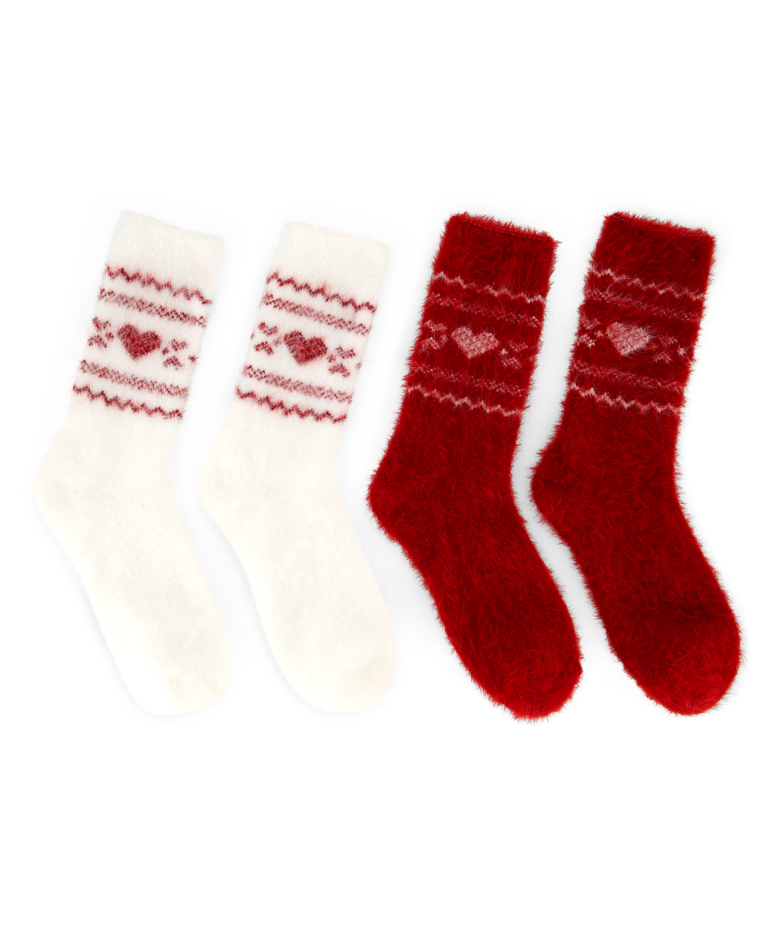 2 pairs of socks Cosy, Red, main