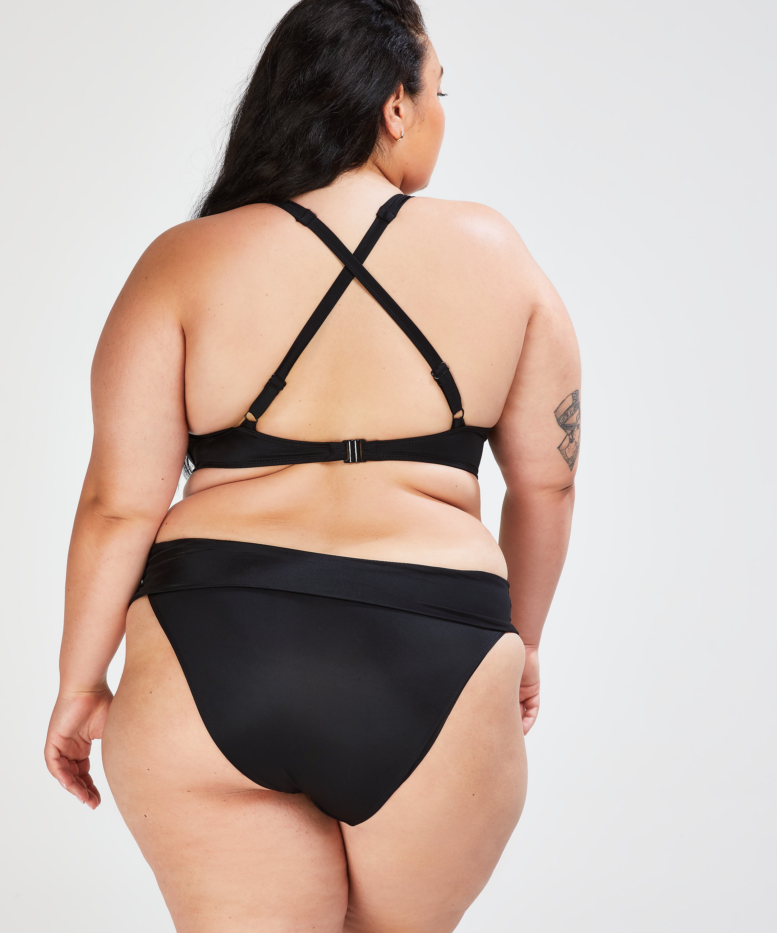 Sunset Dreams padded underwired bikini top Cup E +, Black, main