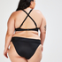 Sunset Dreams padded underwired bikini top Cup E +, Black