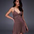 Satin Honey Slip Dress, Pink