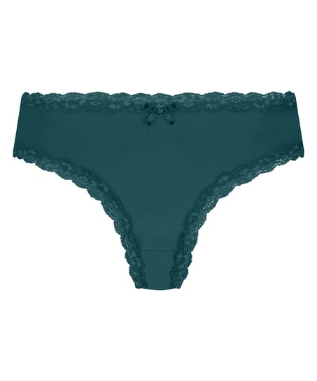 V-shaped Brazilian knickers mesh, Green
