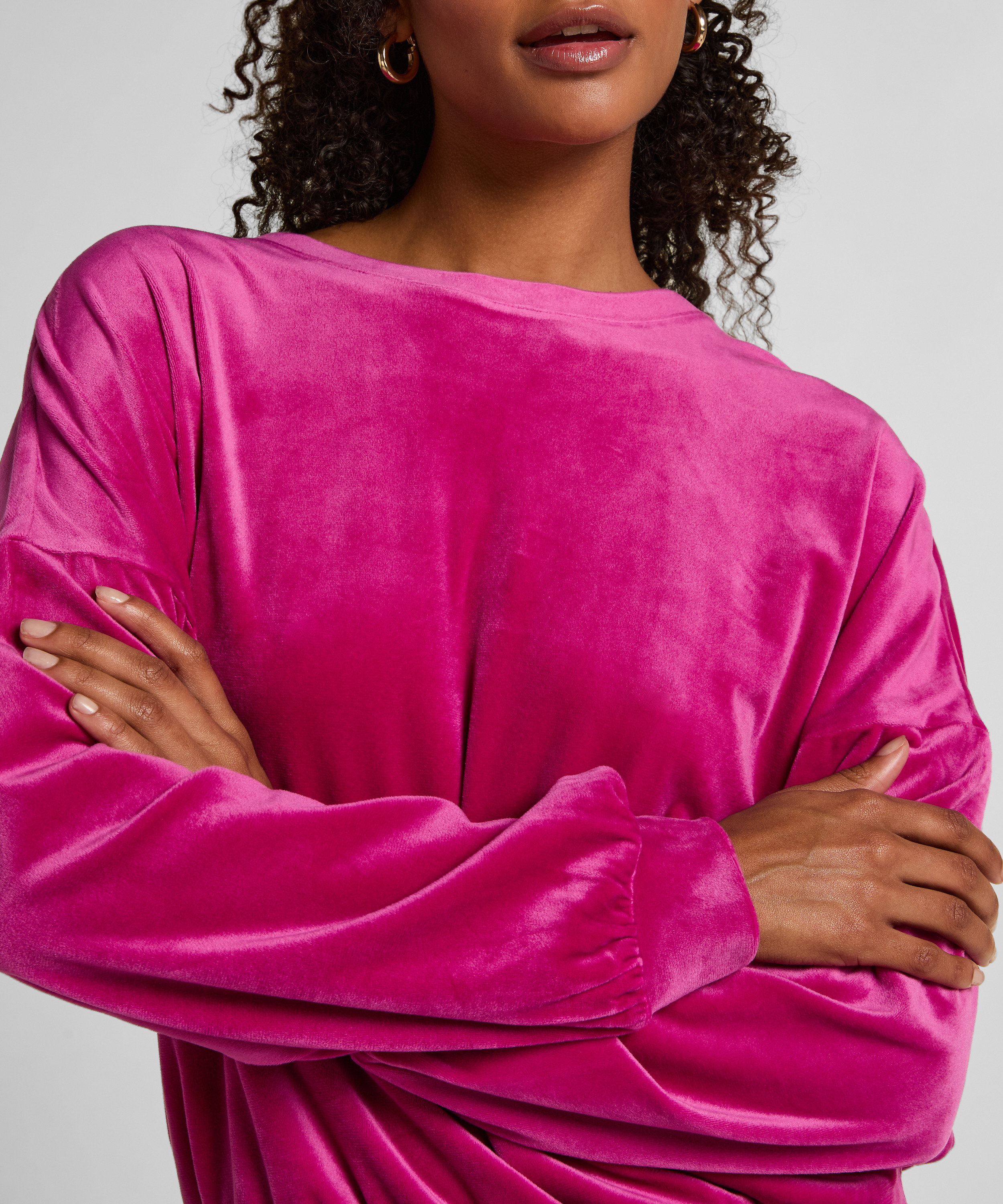 Velours Top, Pink, main