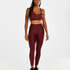HKMX High waisted sports leggings Shine On, Red