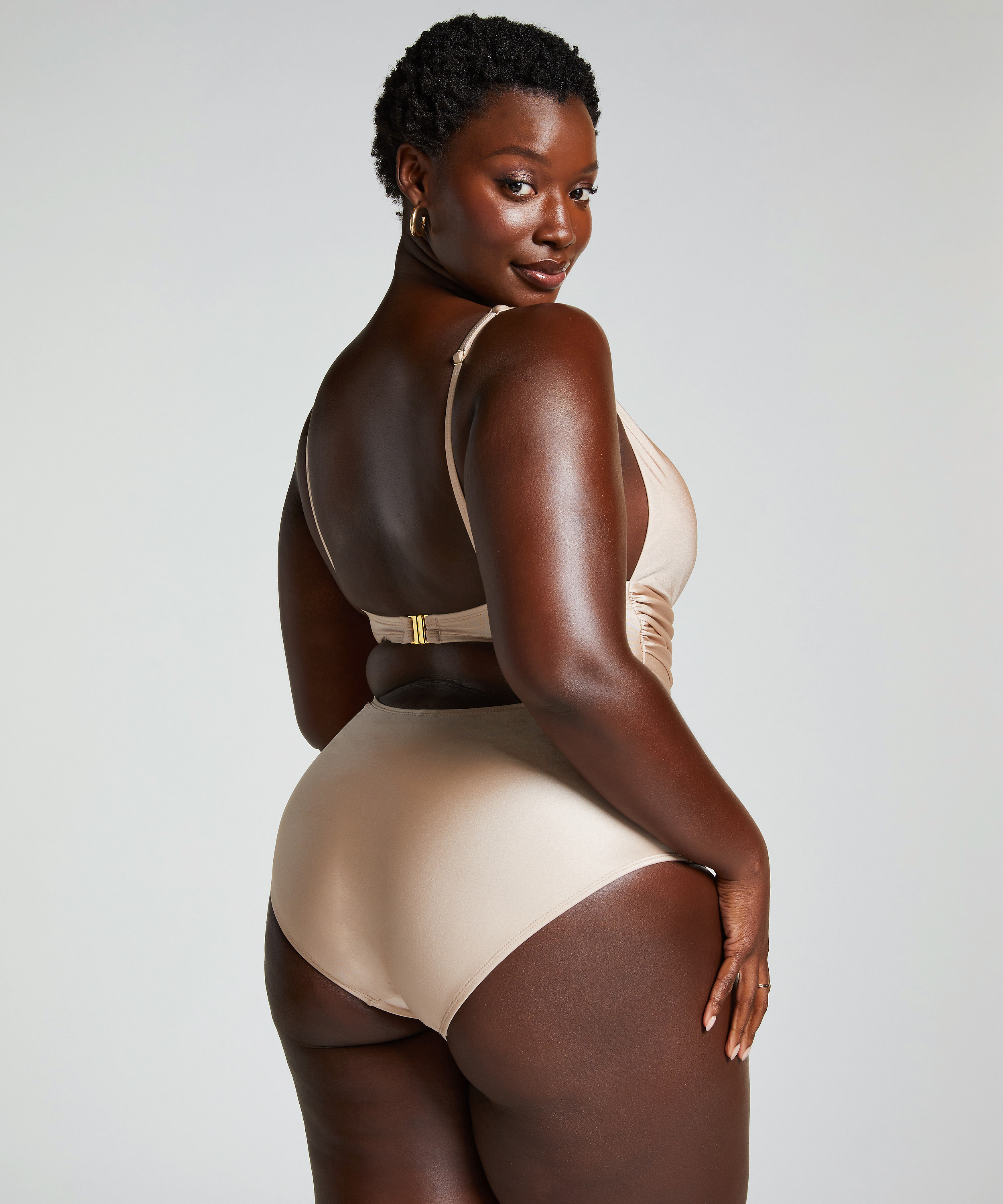 Luxe Shaping Swimsuit, Beige, main