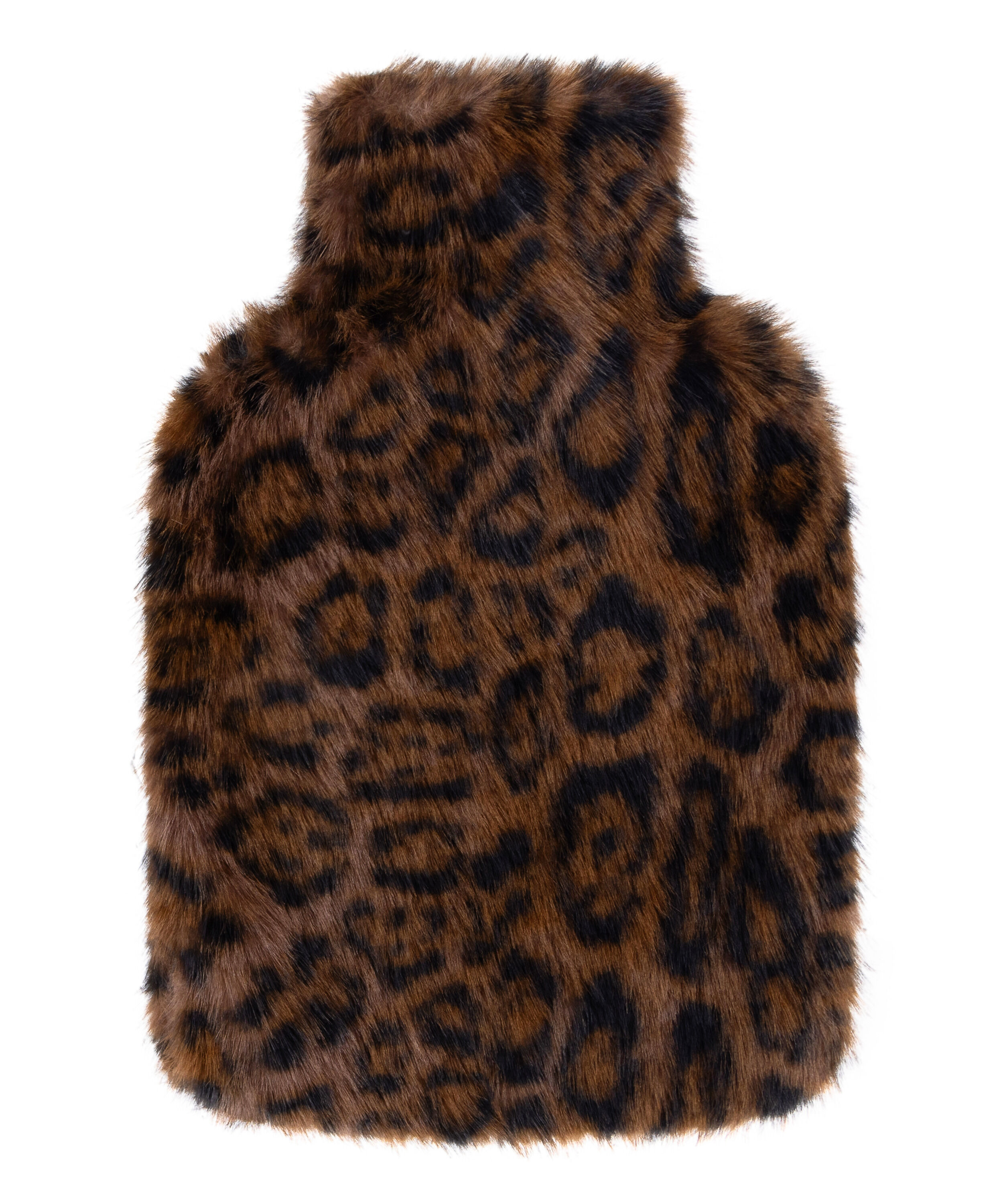 Leopard Hot Water Bottle, Black
