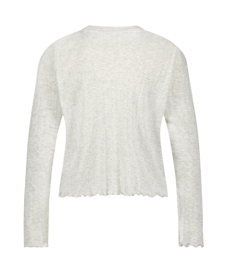Pyjama Top Pointelle, Beige