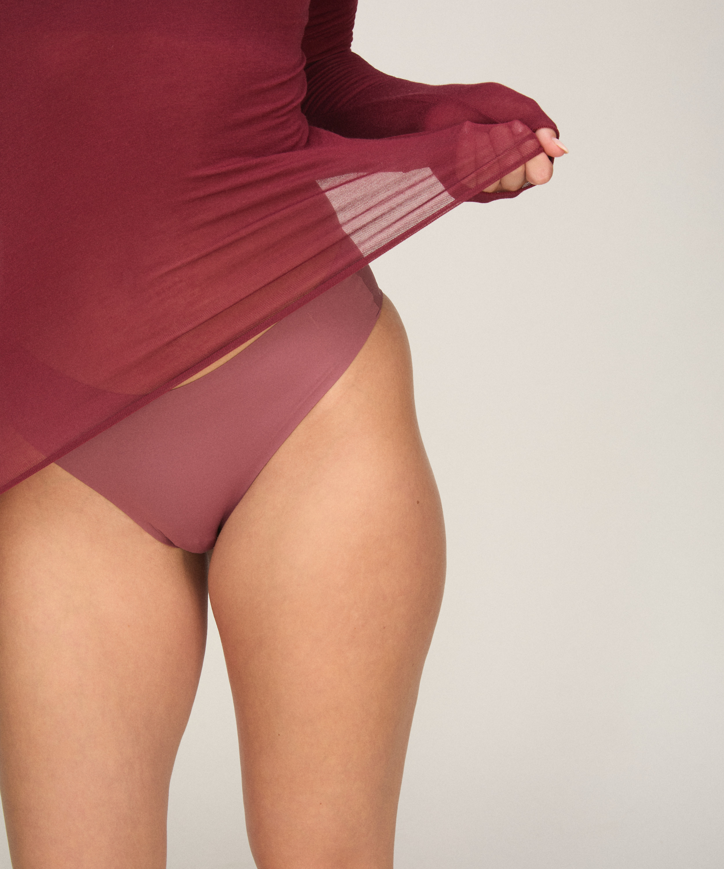 super soft Lace V-Neck shirt with Cashmere, Red, main