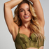 Amelie Padded Underwired Longline Bra, Green