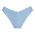 Scallop High-Leg Bikini Bottoms, Blue