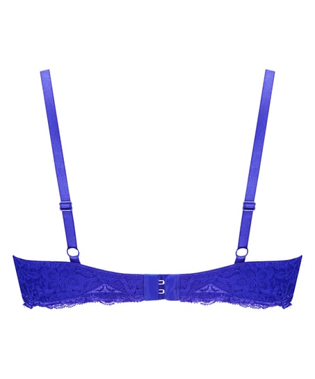 Marine Padded Push-Up Underwired Bra, Blue