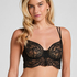 Sabrina Non-Padded Underwired Longline Bra, Black