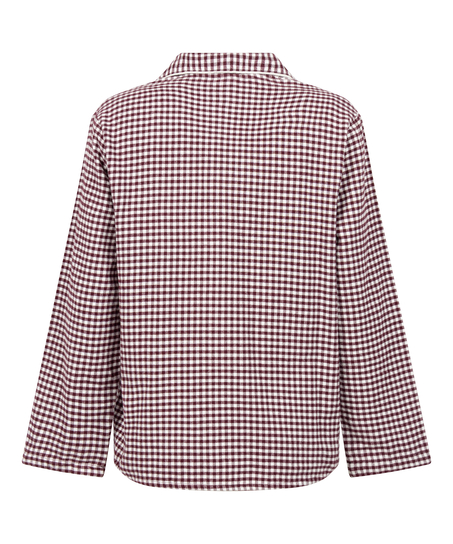 Essentials Flannel Pyjama Top, Purple