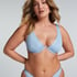 Scallop Non-Padded Underwired Bikini Top, Blue