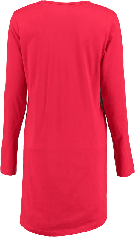 Nightshirt round neck long sleeves, Red