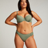 Scallop Padded Underwired Bikini Top, Green