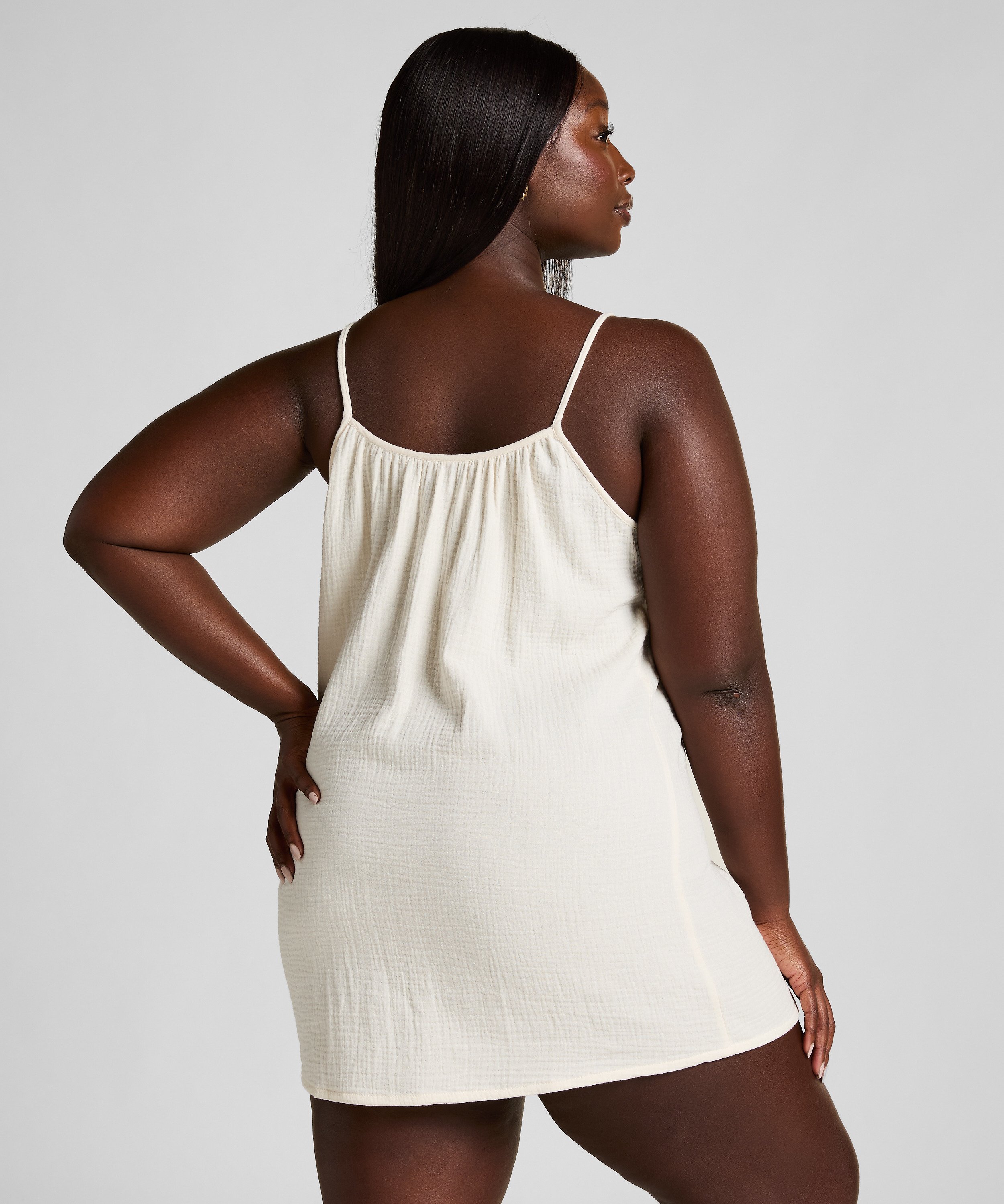 Muslin Slipdress, White, main