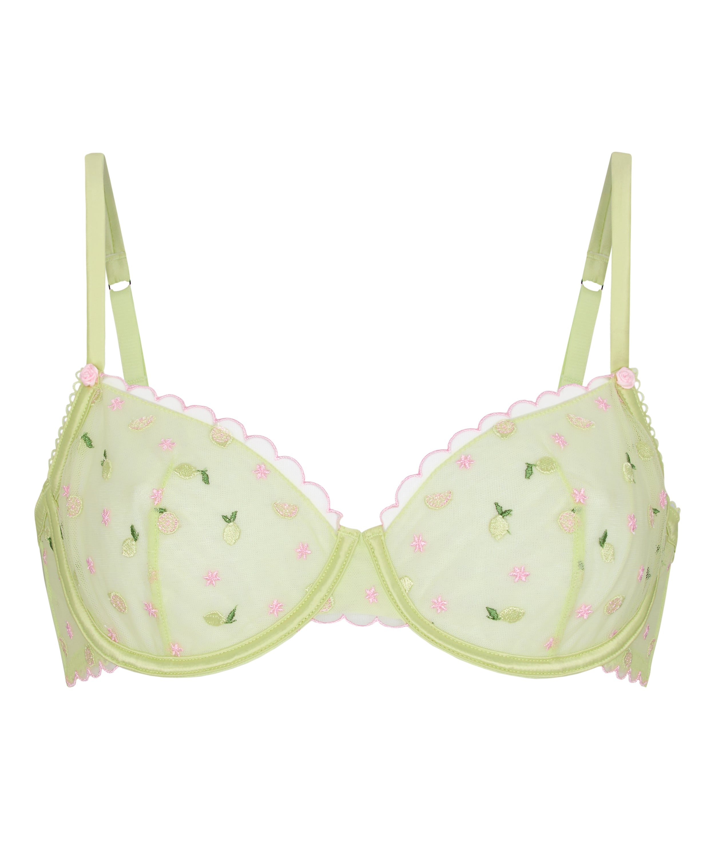Non-Padded Underwired Bra Harriet, Green, main