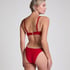 Luna padded bikini top, Red
