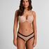 V-shaped Brazilian knickers mesh, Brown