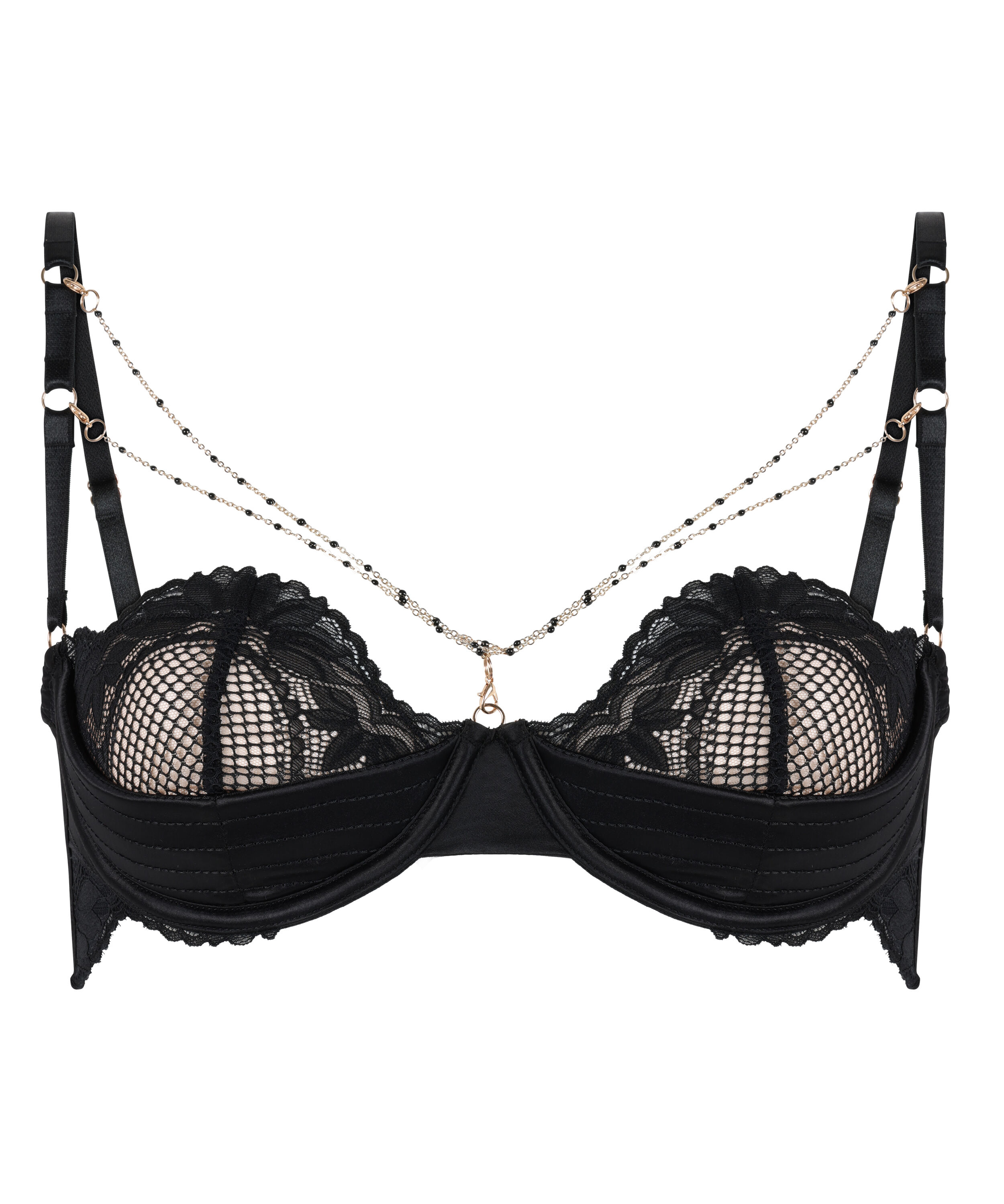 Half-Padded Cup Underwired Bra Belladonna, Black