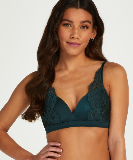 Alexa Padded No-Wire Bra, Green