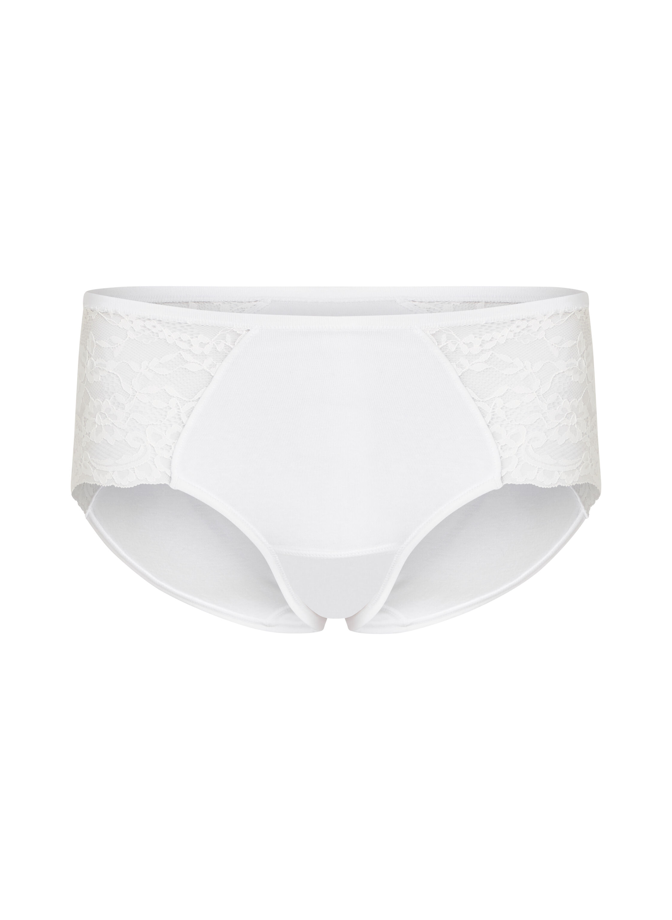 Mid Waisted Knickers Superslip Lace, White