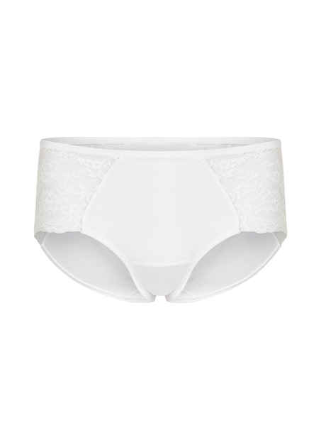 Mid Waisted Knickers Superslip Lace, White