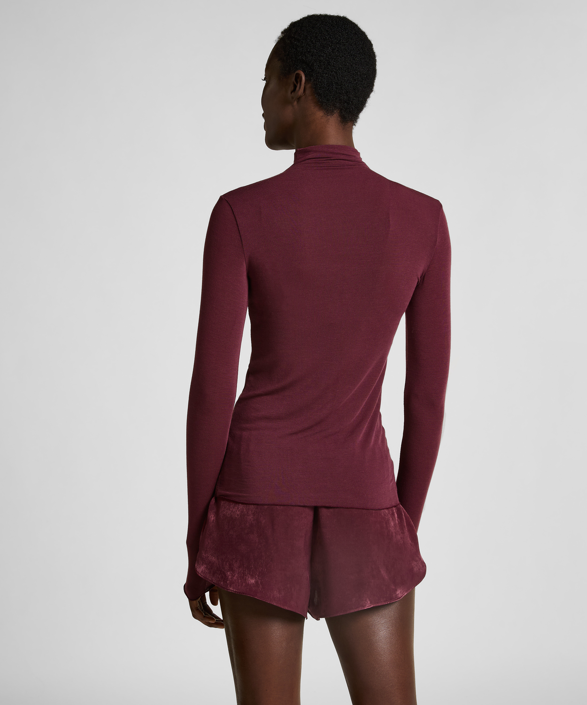 super soft Turtleneck shirt with Cashmere, Purple, main