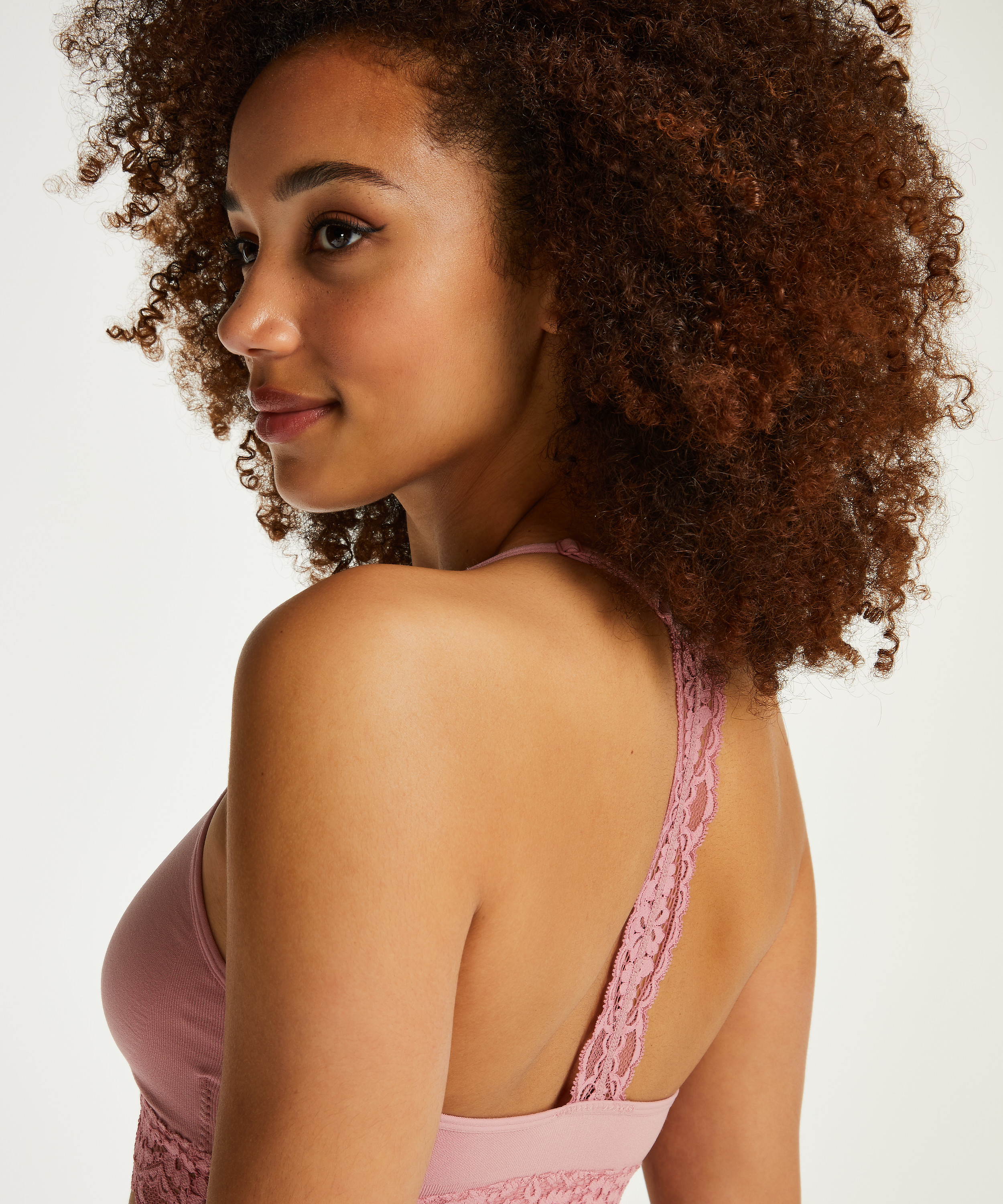 Marine seamless bralette, Pink, main