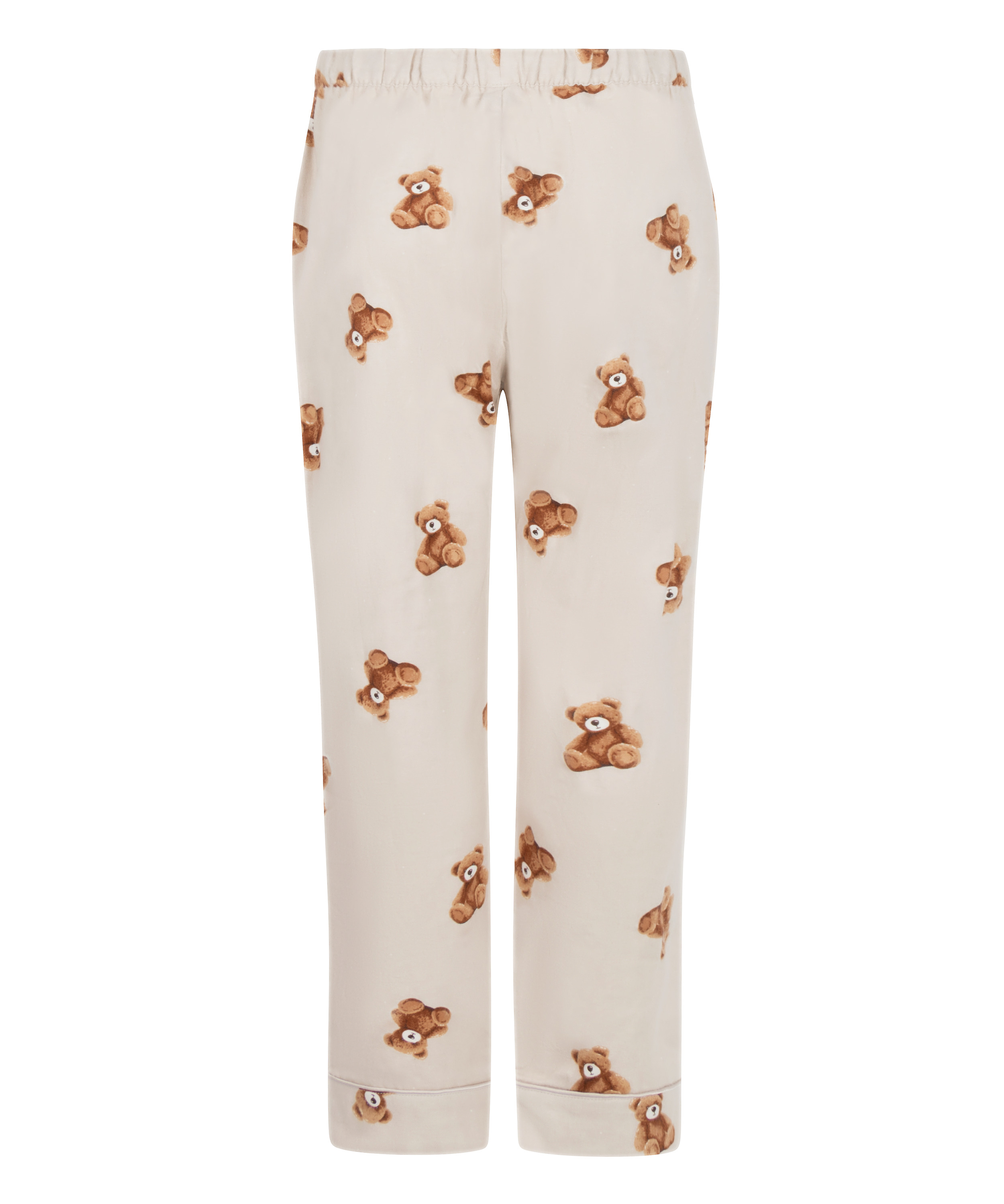 Pant Flannel Straight Bear, Beige, main