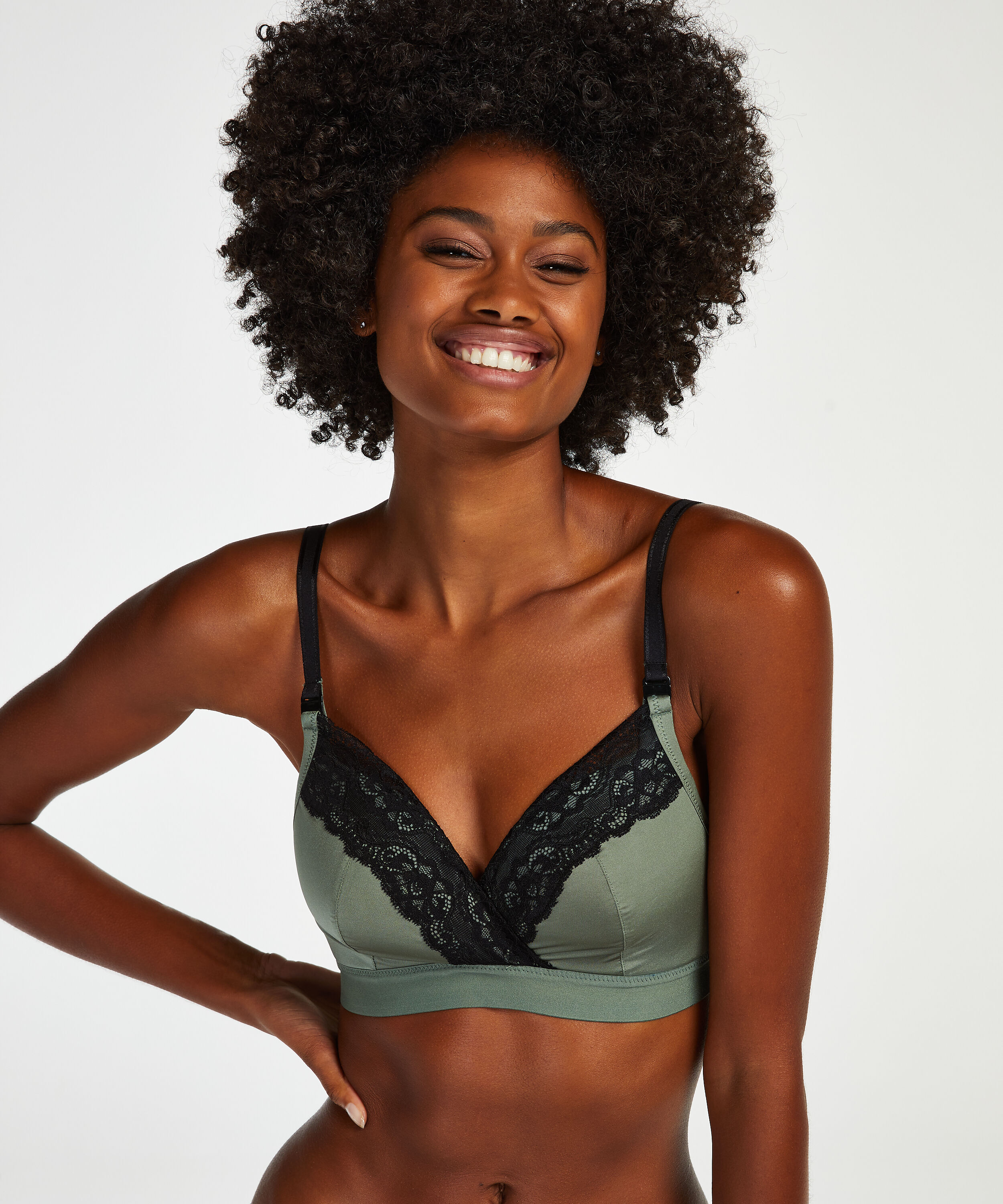 Annie Padded Nursing Bra, Green