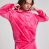 Velour hoodie jacket, Pink