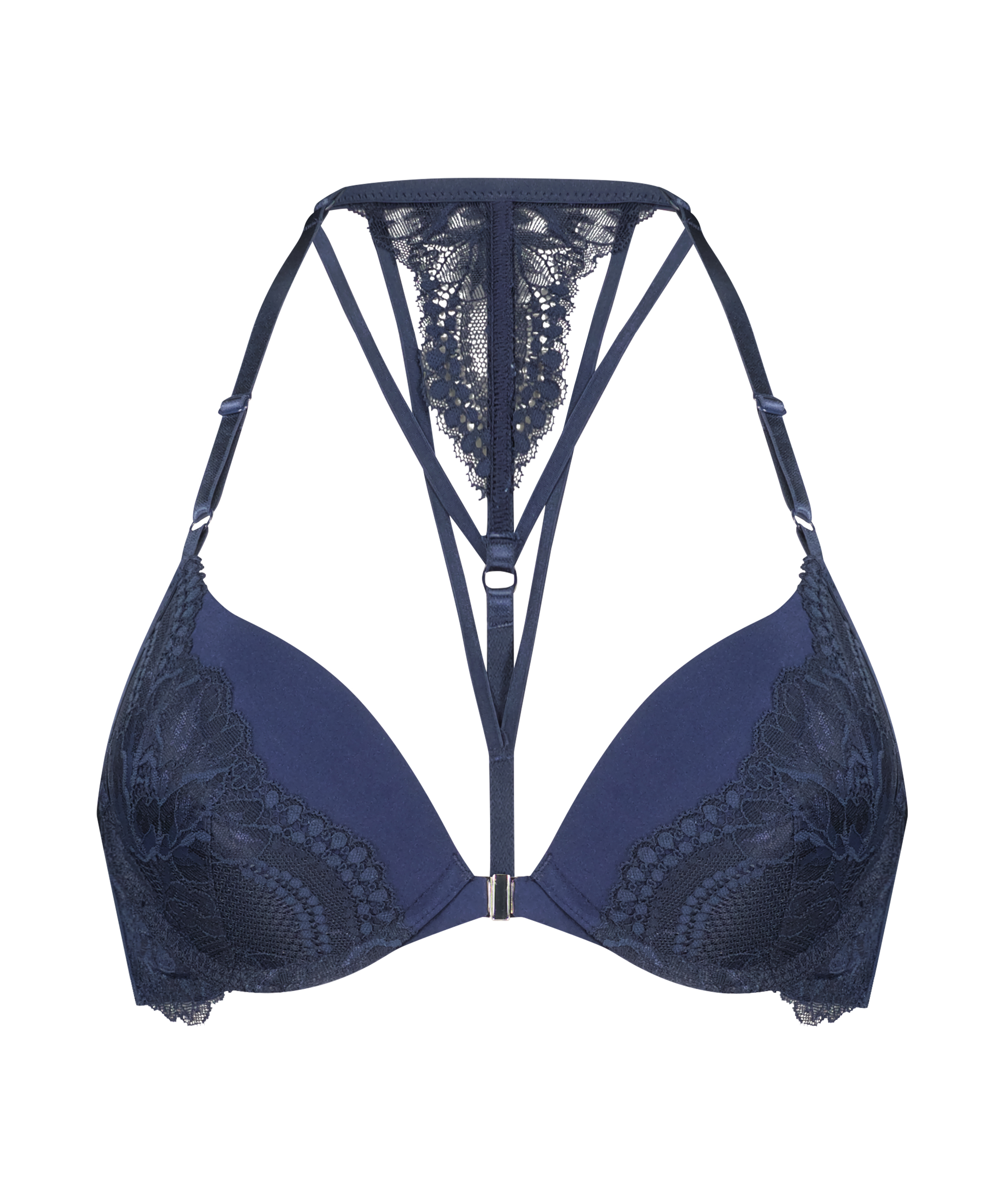 Kimberley Padded Push-Up Underwired Bra, Blue, main
