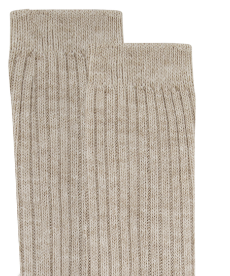 1 pair of knitted socks, Beige