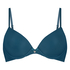 Plunge Padded Underwired Bra, Blue