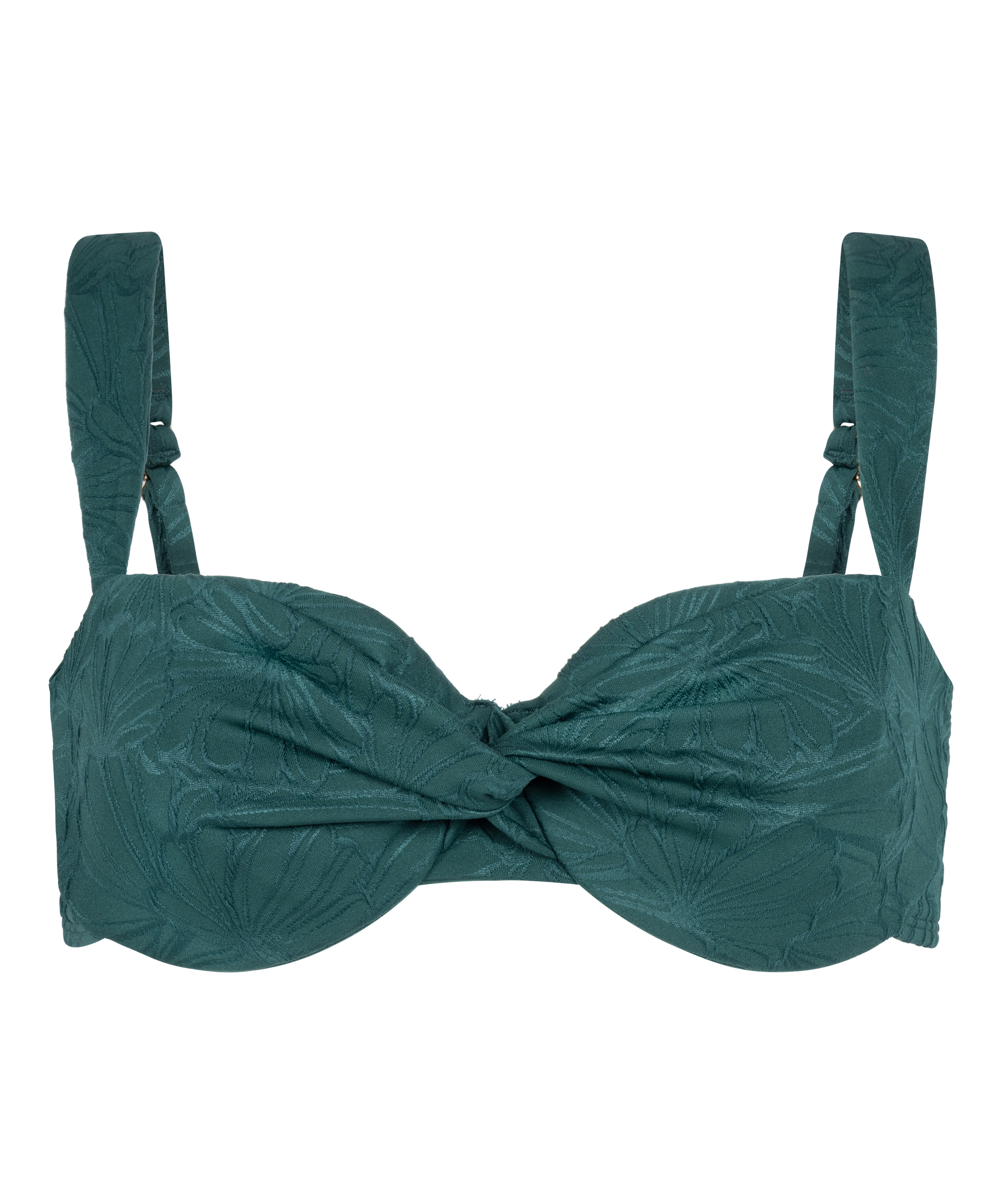 Azua Non-Padded Underwired Bikini Top, Green, main