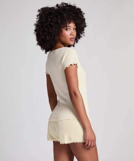 Rib Jersey Top, Yellow