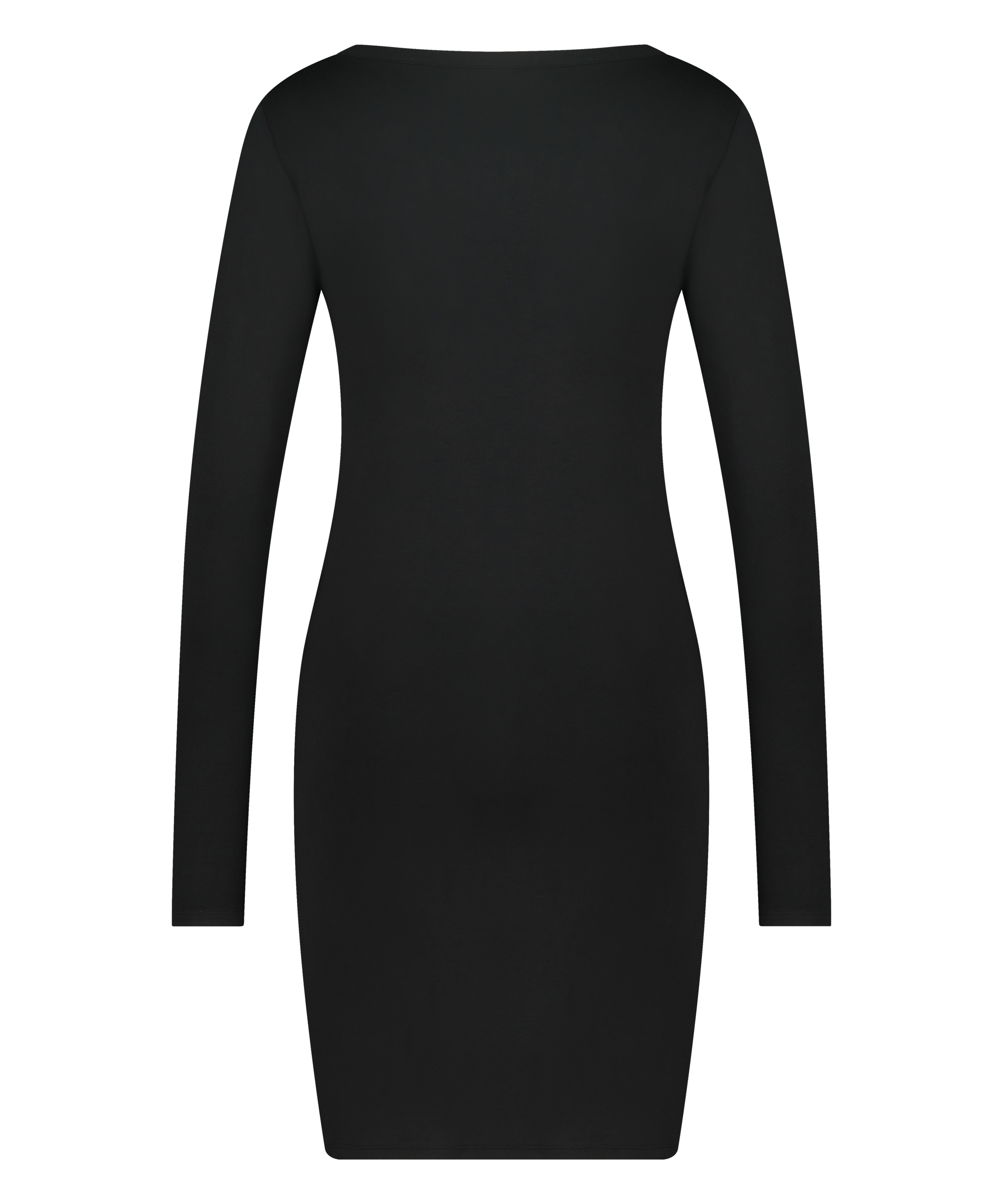 Henley Nightshirt, Black, main