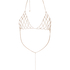 Chain Bralette Jewellery, Yellow