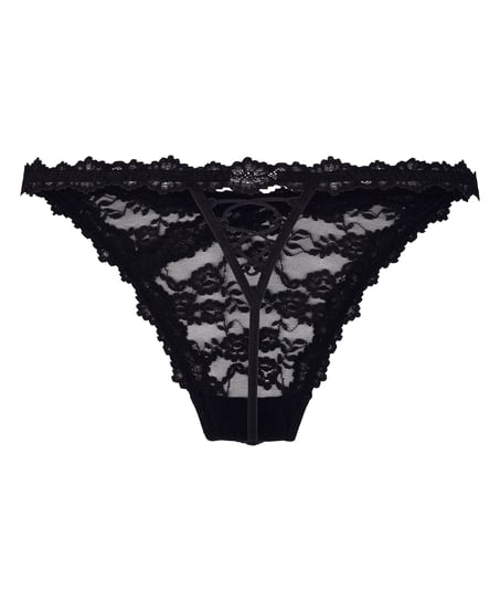 Highleg Thong Aveline, Black