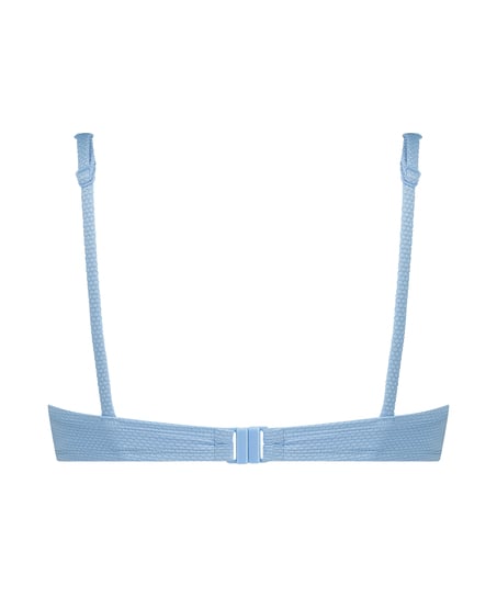 Scallop Non-Padded Underwired Bikini Top, Blue