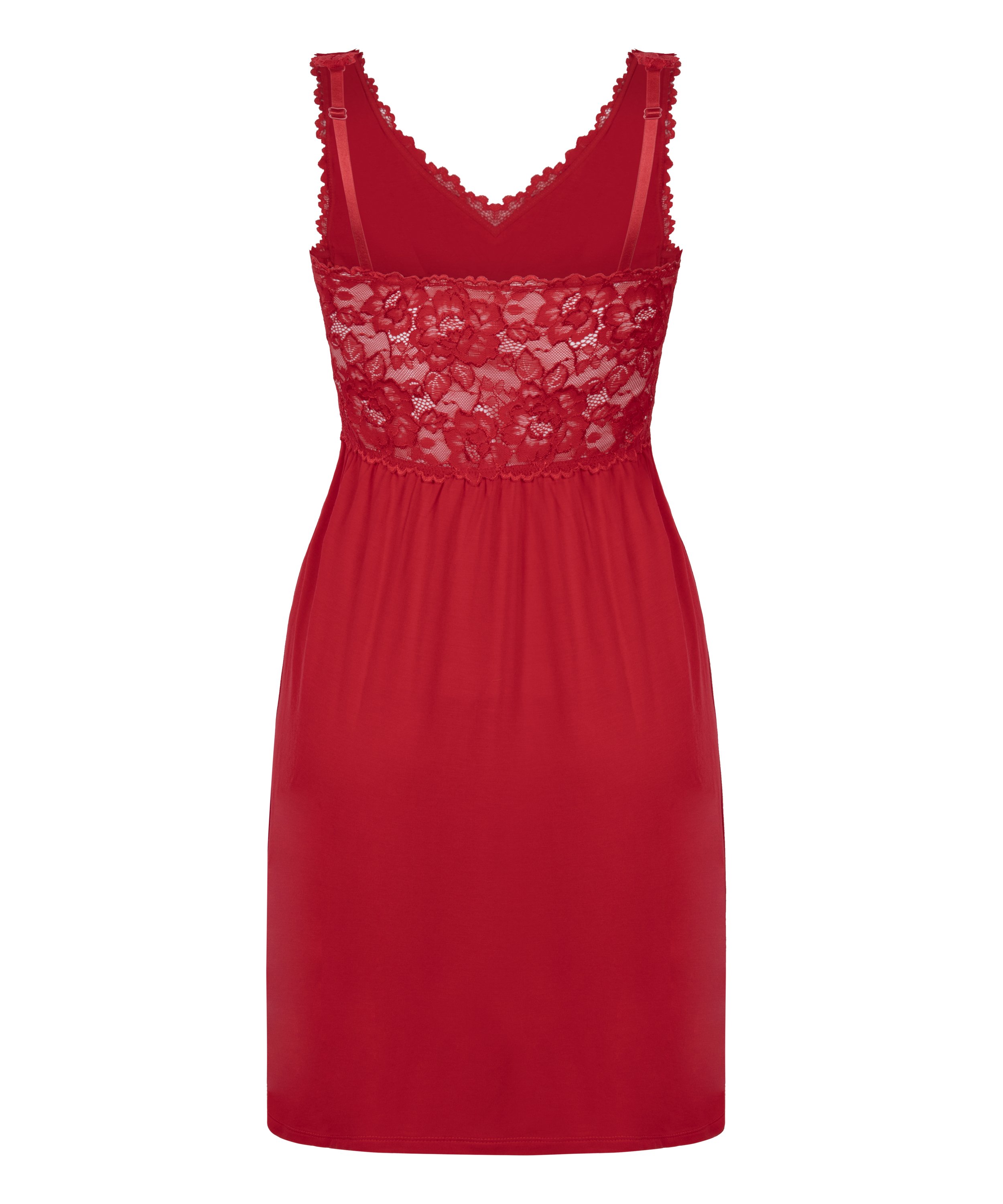 Nora Lace Slip Dress, Red, main