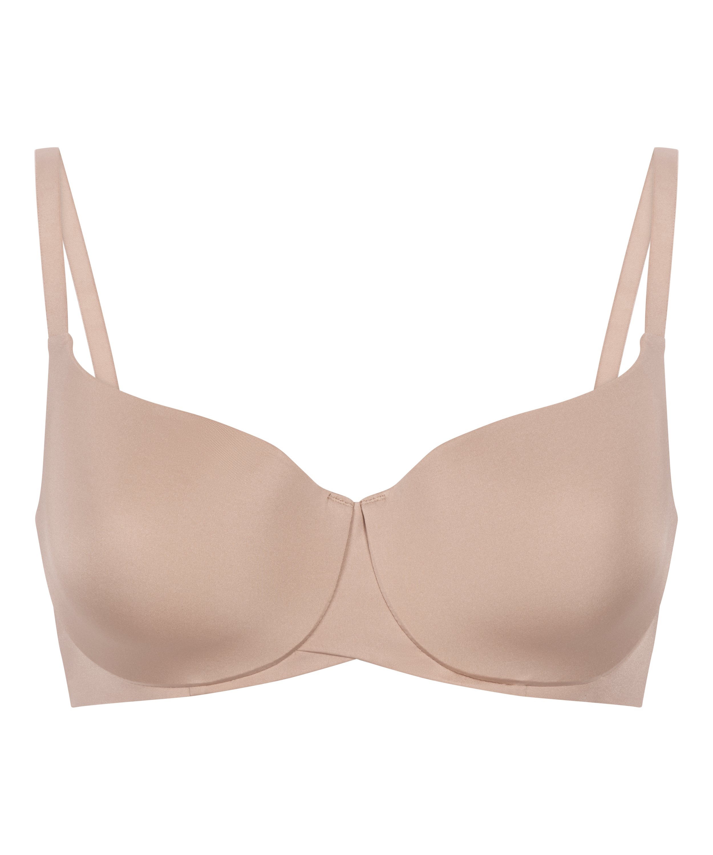 Smooth Padded Underwired Bra, Beige, main