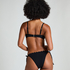 Scallop Padded Underwired Bikini Top, Black