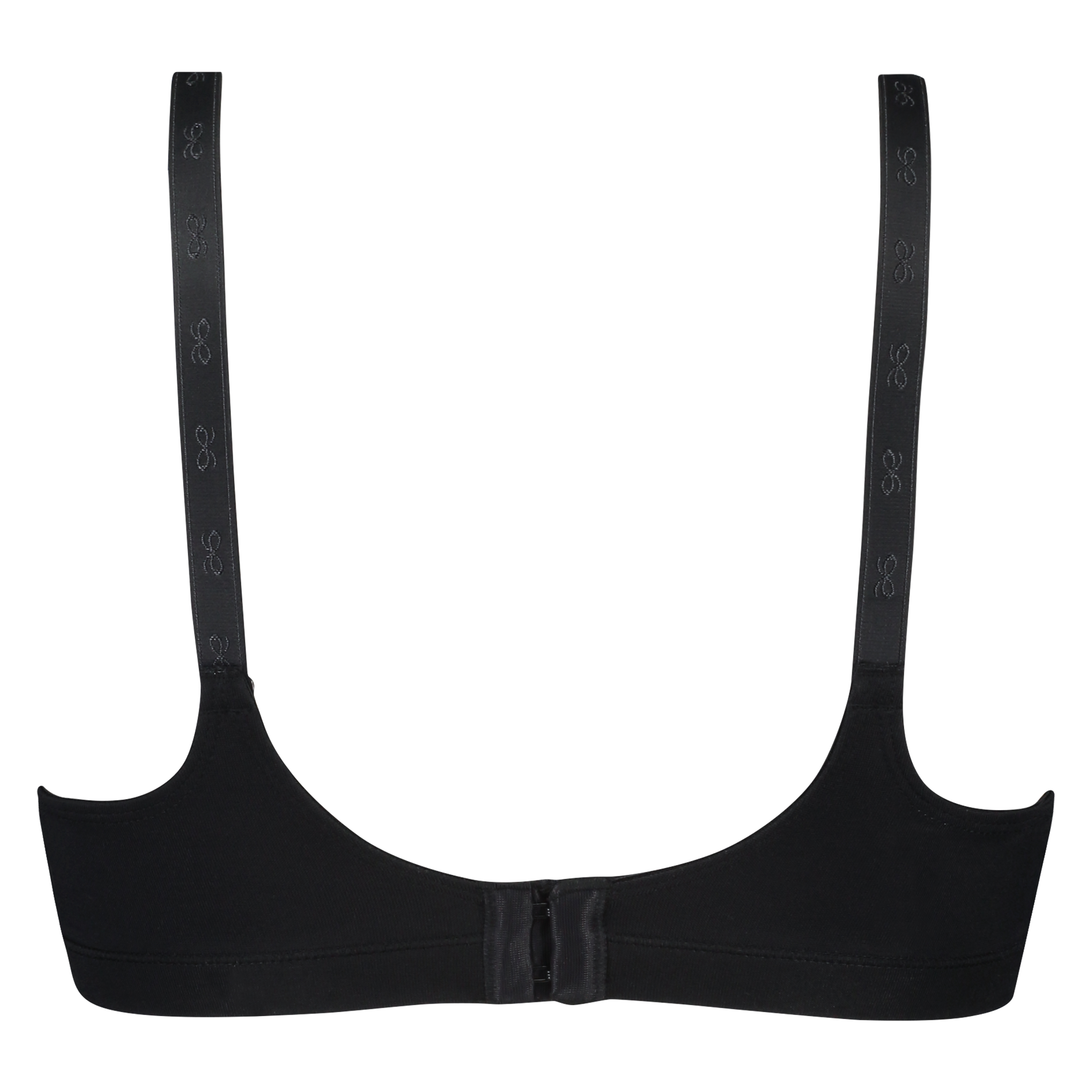 Non-Padded Non-Underwired Bra, Black, main