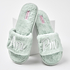 Fake Fur Home Slippers, Green