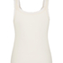 Singlet Rib Jersey Lace, White