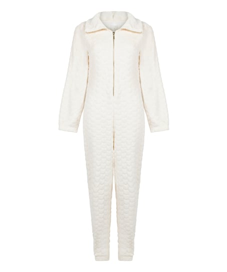 Onesie Cable Zip Up, White
